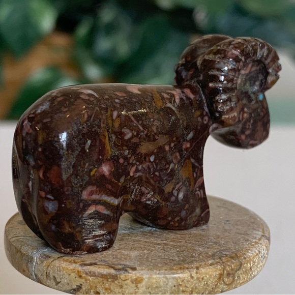 Native American Zuni Hand Carved Heart Line Ram Sheep Fetish Rodney Laiwakete - Picture 8 of 16